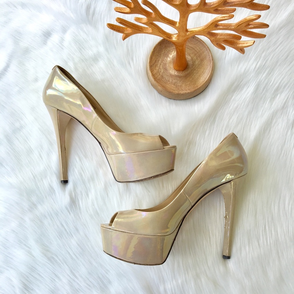 B Brian Atwood Open Toe Heals Size 7 1/2 - Picture 7 of 8